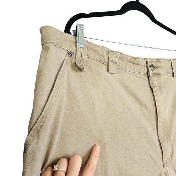Duluth Trading Mens DuluthFlex Fire Hose Relaxed Fit Shorts Size 48 Khaki 11" - Picture 3 of 11